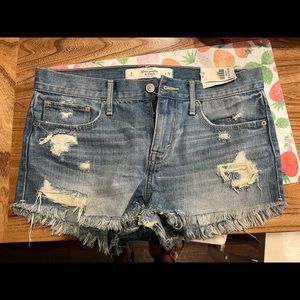 Abercrombie and Fitch blue denim shorts size 6